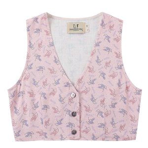 Fashion Brand Company Ballet Crop Linen Vest
